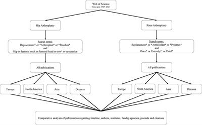 Comparison of the scientific performance in hip and knee arthroplasty between the leading continents